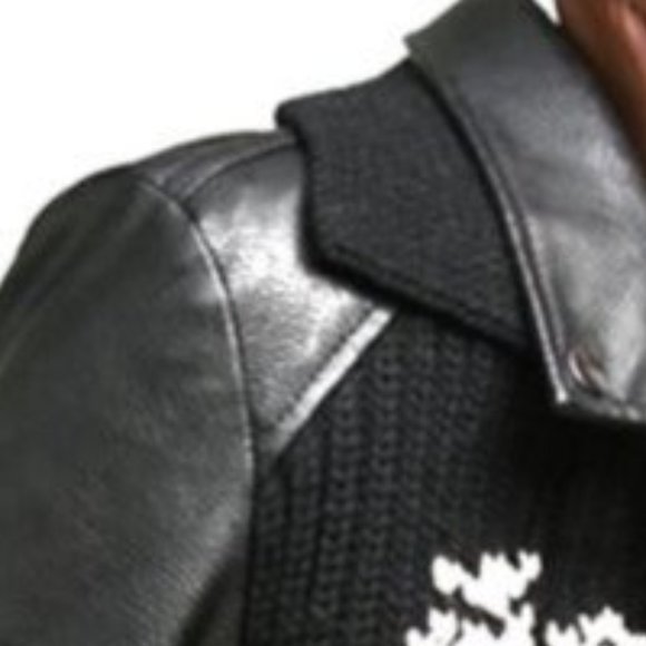 💥HOT ITEM💥 Anthropologie Ett:Twa Sweater Moto Jacket - Picture 4 of 14